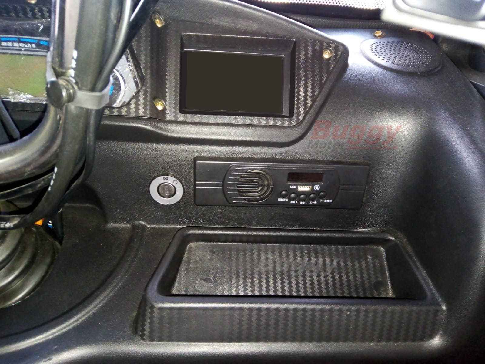 Cámara de reversa y radio motocarro eléctrico Buggy Motor